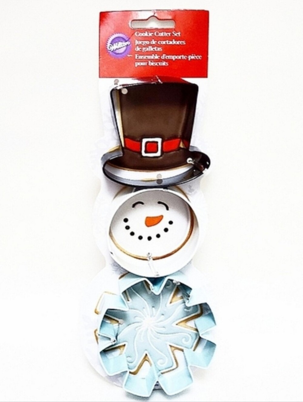 Cookie Cutters Christmas Holiday Wilton Snowman Top Hat, Circle Snowflake